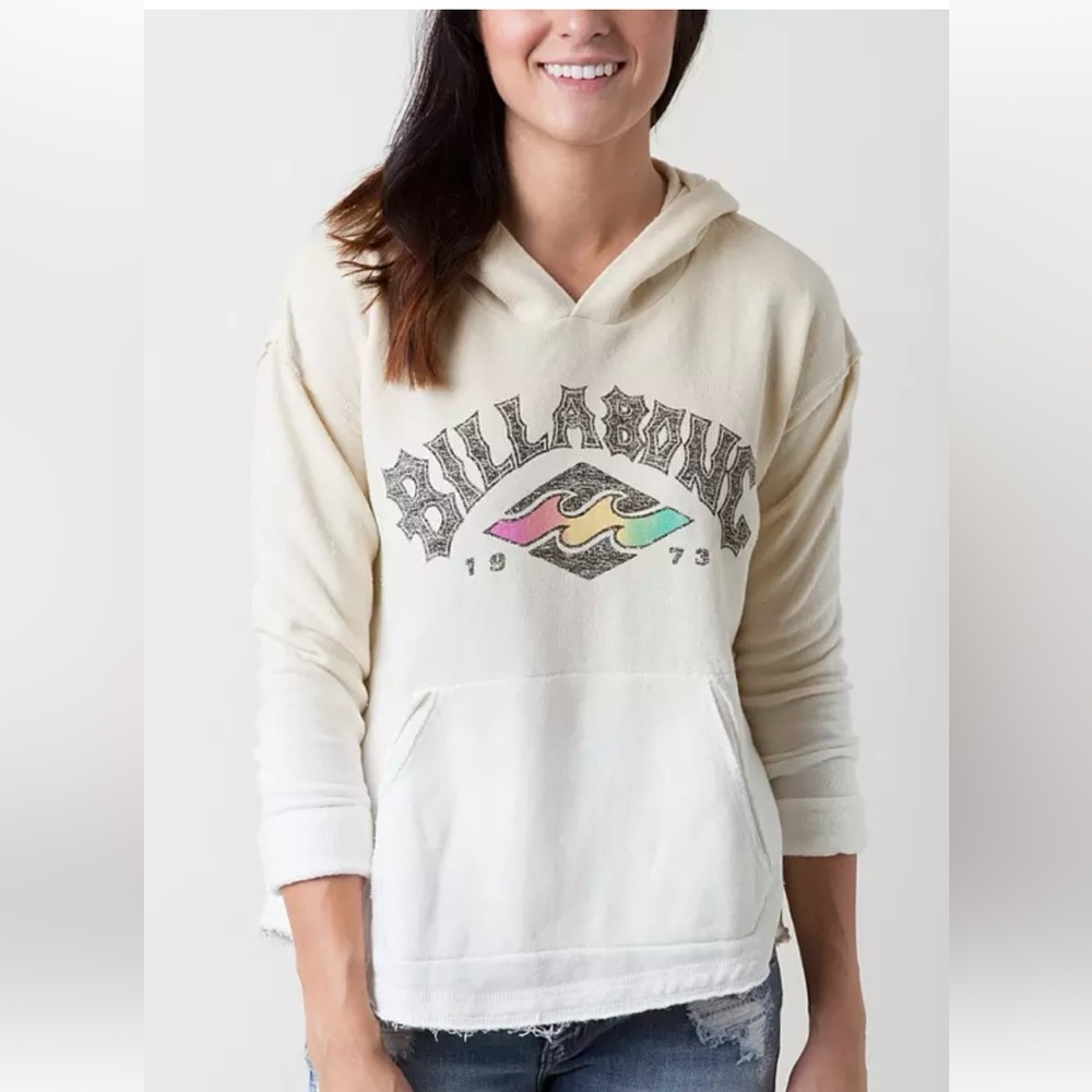 Billabong - Cream Graphic Hoodie for Women